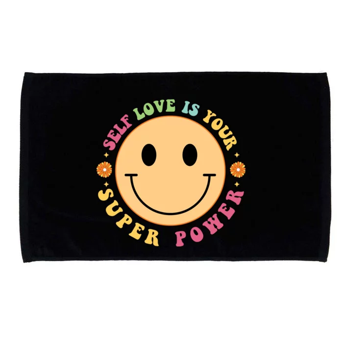 Self Love Is Your Super Power Smile Face Microfiber Hand Towel