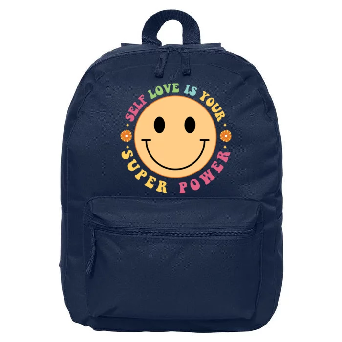 Self Love Is Your Super Power Smile Face 16 in Basic Backpack