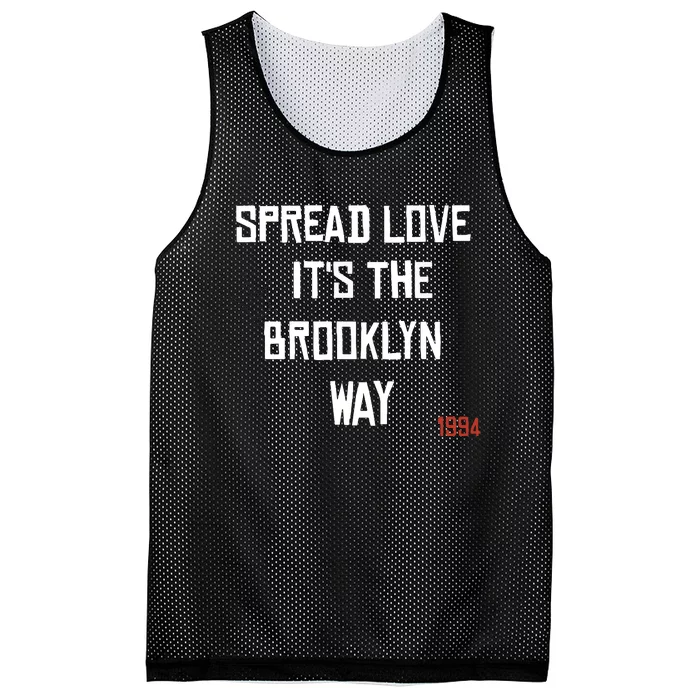 Spread Love Its The Brooklyn Way Funny Mesh Reversible Basketball Jersey Tank