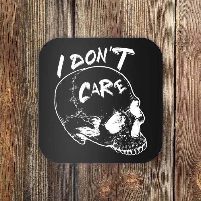 Skull Lovers I Don't Care Coaster