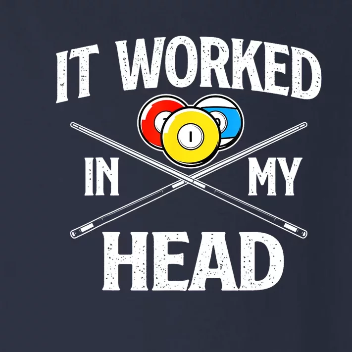 Sports Lover It Worked In My Head Billiard Pool Player Gift Toddler Long Sleeve Shirt