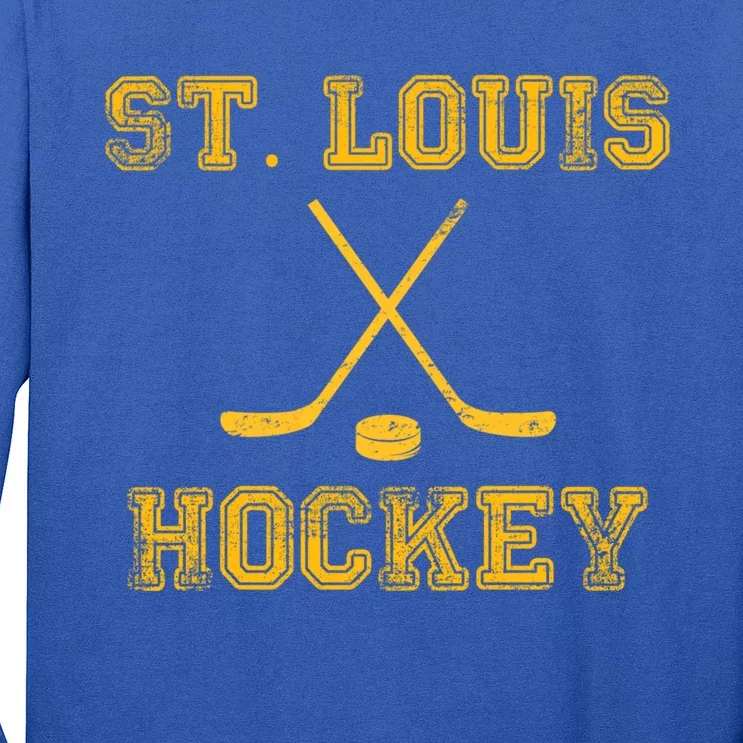 St Louis Ice Hockey Sticks State Outile Stl Gift Long Sleeve Shirt