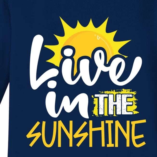 Summertime Live In The Sun Fun Summer Vacation Great Gift Baby Long Sleeve Bodysuit