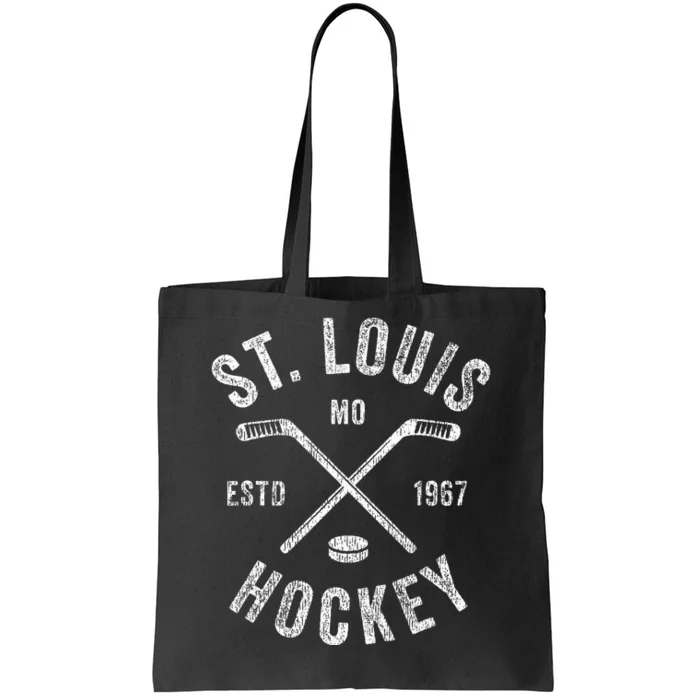 St. Louis Ice Hockey Crossed Sticks Tote Bag