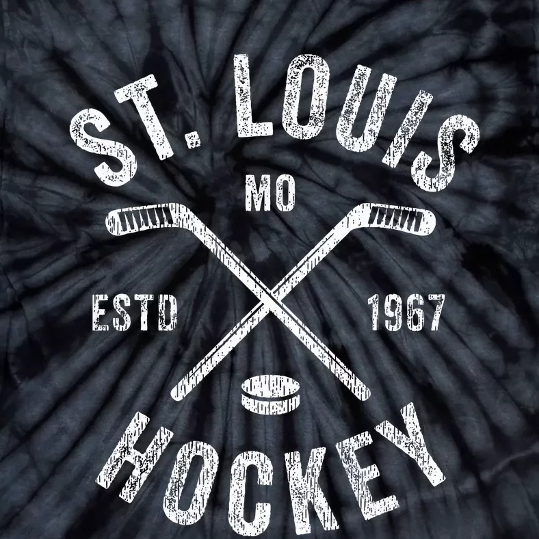 St. Louis Ice Hockey Crossed Sticks Tie-Dye T-Shirt