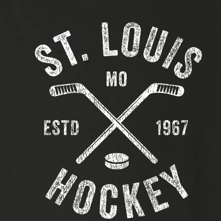 St. Louis Ice Hockey Crossed Sticks Toddler Long Sleeve Shirt