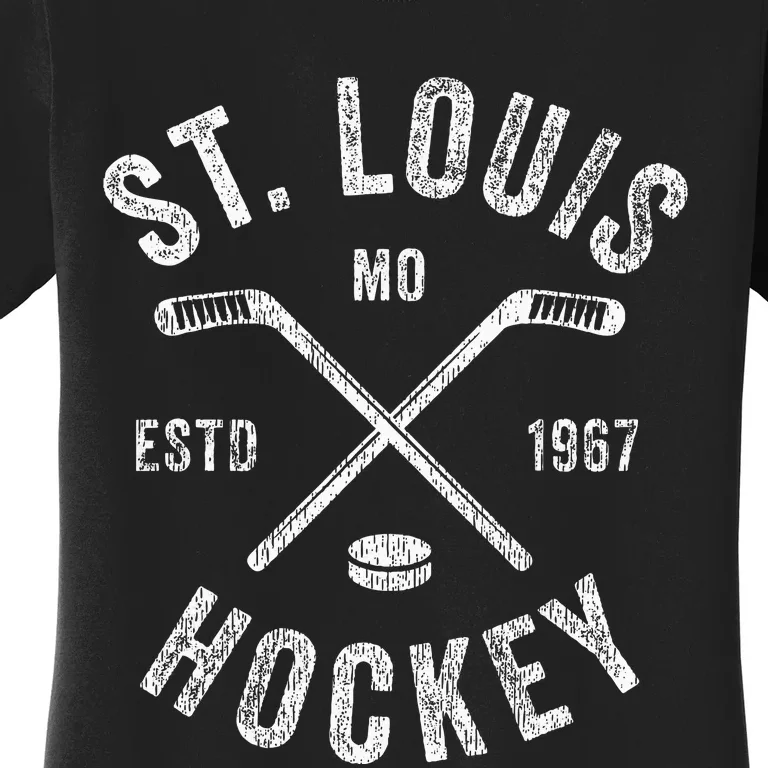 St. Louis Ice Hockey Crossed Sticks Women's T-Shirt