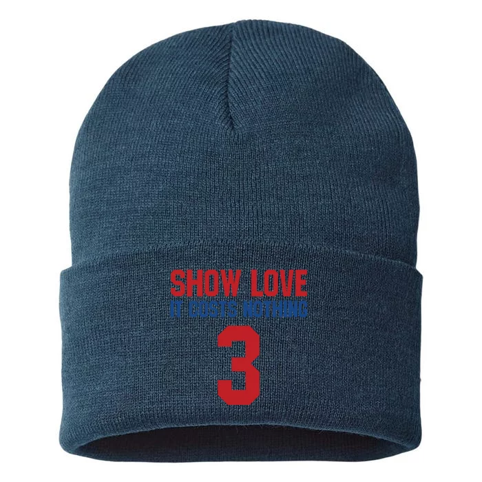 Show Love It Costs Nothing Love For 3 Pray For Damar Sustainable Knit Beanie