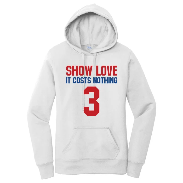 Show Love It Costs Nothing Love For 3 Pray For Damar Women's Pullover Hoodie