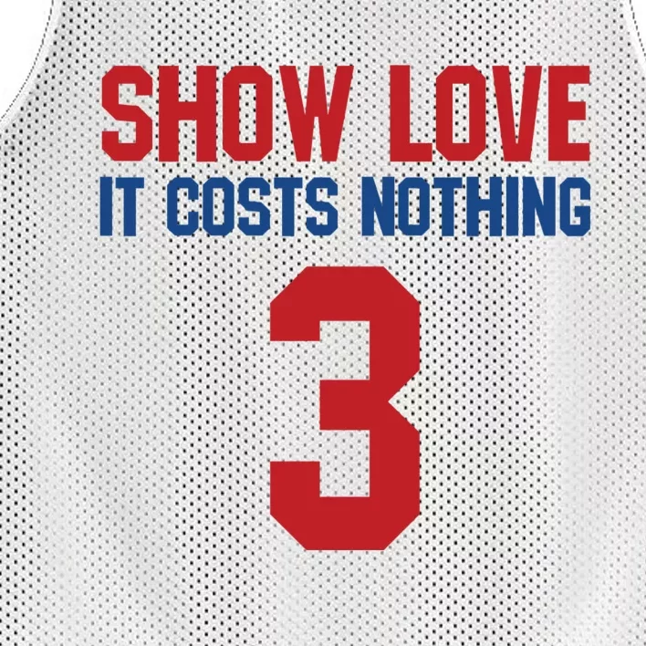 Show Love It Costs Nothing Love For 3 Pray For Damar Mesh Reversible Basketball Jersey Tank