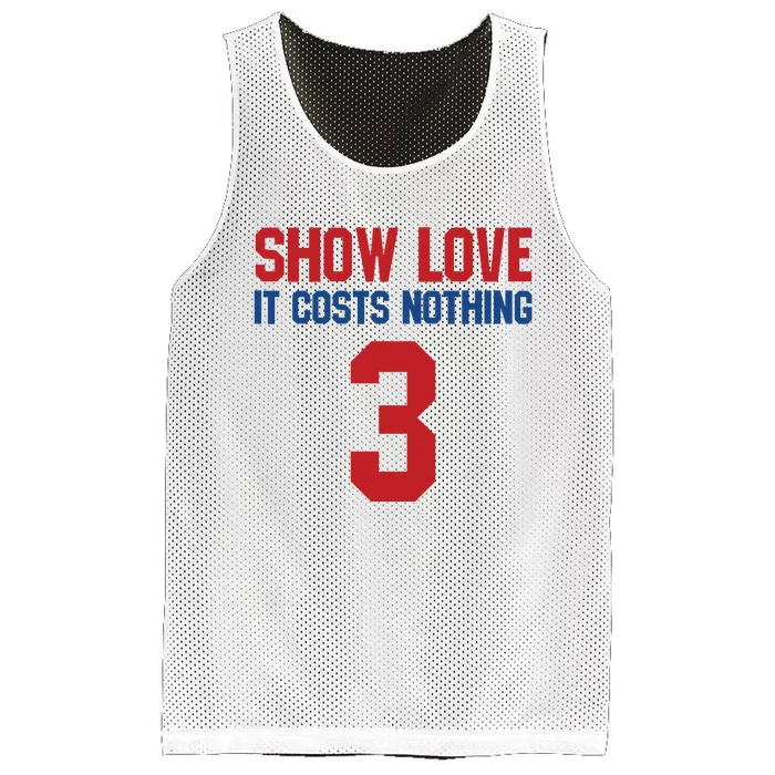 Show Love It Costs Nothing Love For 3 Pray For Damar Mesh Reversible Basketball Jersey Tank