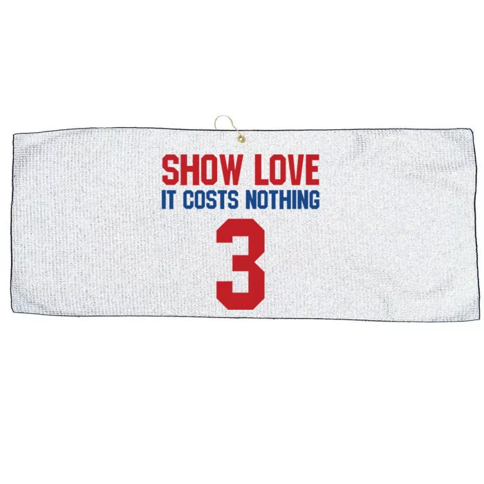 Show Love It Costs Nothing Love For 3 Pray For Damar Large Microfiber Waffle Golf Towel