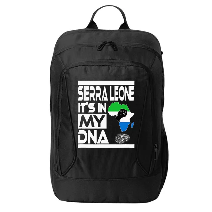 Sierra Leone Its In My DNA With Flag Africa Map Raised Fist City Backpack