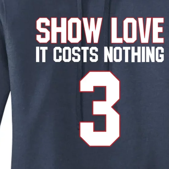 Show Love It Costs Nothing Love For 3 Pray For Damar Women's Pullover Hoodie