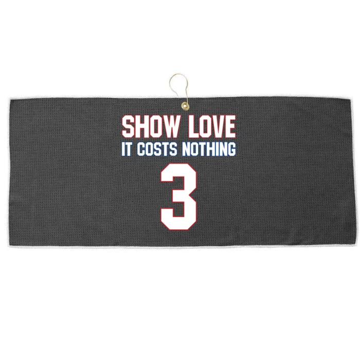 Show Love It Costs Nothing Love For 3 Pray For Damar Large Microfiber Waffle Golf Towel