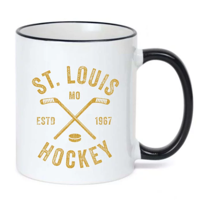 St. Louis Ice Hockey Hoodie crossed Sticks Black Color Changing Mug