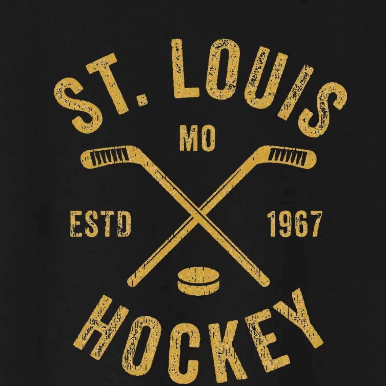 St. Louis Ice Hockey Hoodie crossed Sticks Women's Crop Top Tee