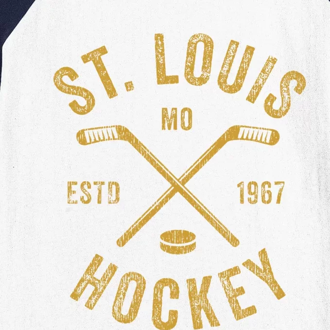 St. Louis Ice Hockey Hoodie crossed Sticks Baseball Sleeve Shirt