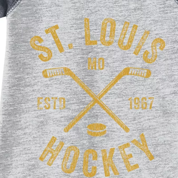 St. Louis Ice Hockey Hoodie crossed Sticks Infant Baby Jersey Bodysuit