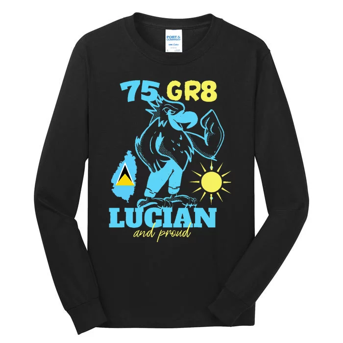 St. Lucia Independence 75gr8 National Pride Tall Long Sleeve T-Shirt