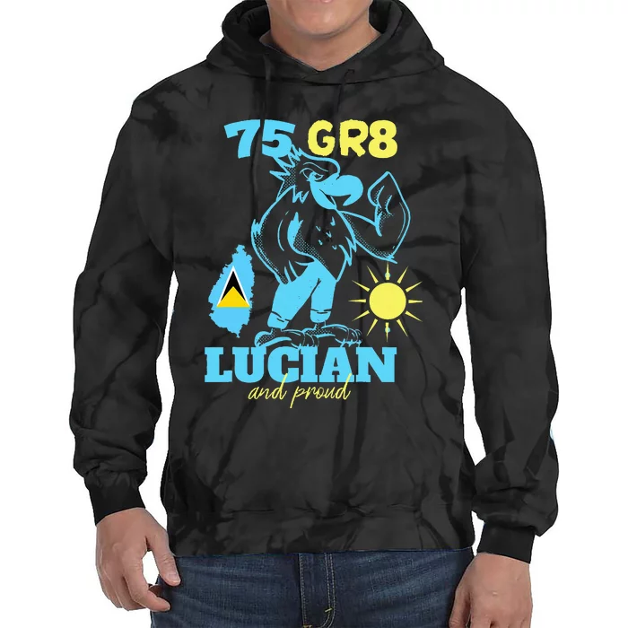 St. Lucia Independence 75gr8 National Pride Tie Dye Hoodie