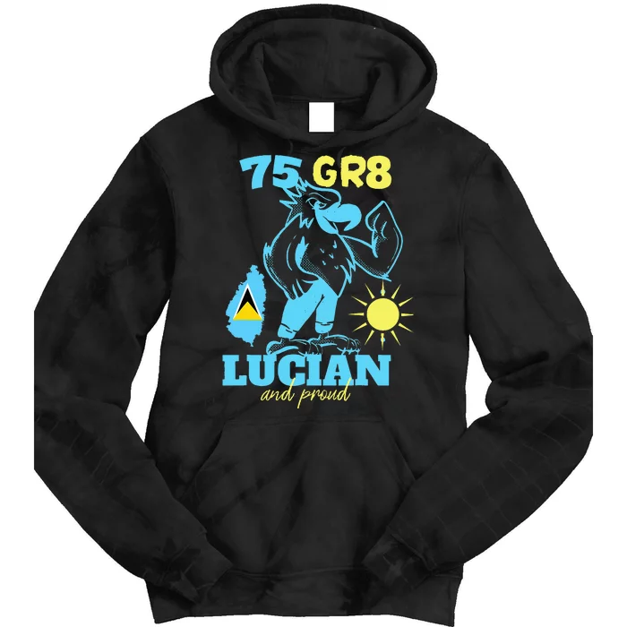 St. Lucia Independence 75gr8 National Pride Tie Dye Hoodie