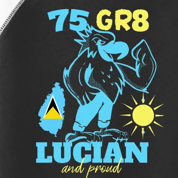 St. Lucia Independence 75gr8 National Pride Toddler Fine Jersey T-Shirt