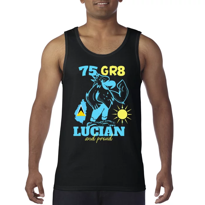 St. Lucia Independence 75gr8 National Pride Tank Top