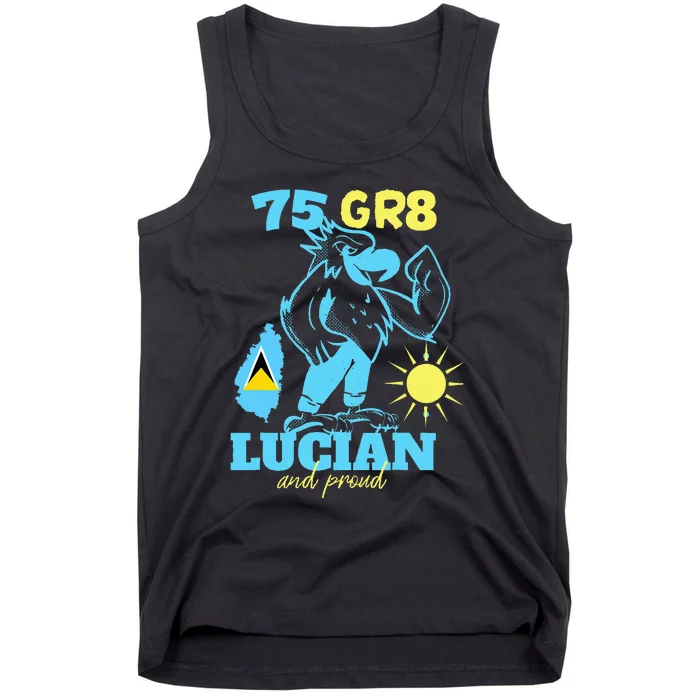 St. Lucia Independence 75gr8 National Pride Tank Top