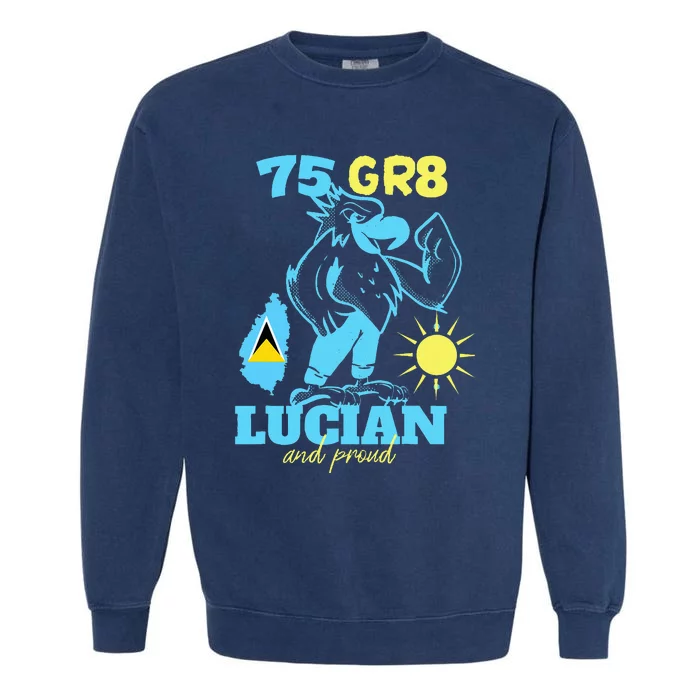 St. Lucia Independence 75gr8 National Pride Garment-Dyed Sweatshirt