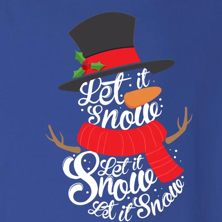 Snow Let It Snow Cute Christmas Winter Holiday Xmas Gift Toddler Long Sleeve Shirt