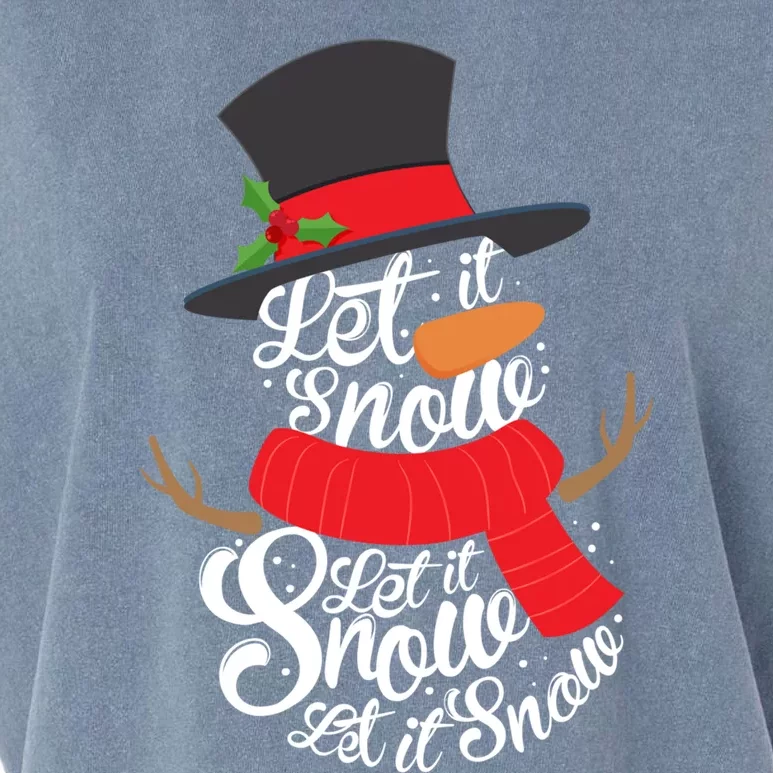 Snow Let It Snow Cute Christmas Winter Holiday Xmas Gift Garment-Dyed Women's Muscle Tee