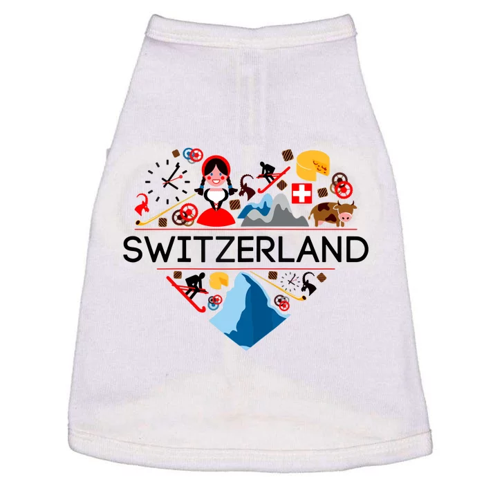 SWITZERLAND LOVE | | Illustrated Swiss Symbol, Alpine Doggie Tank