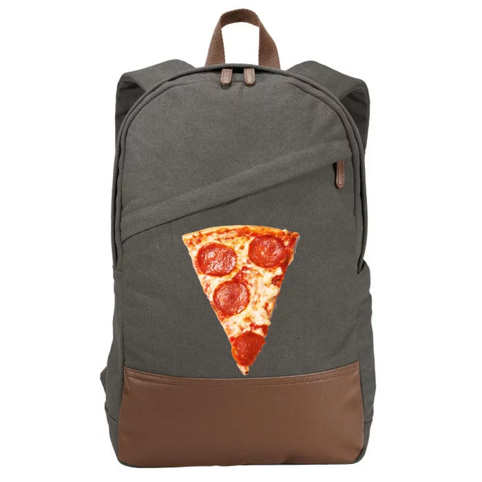 Slice Of Pepperoni Pizza Cotton Canvas Backpack