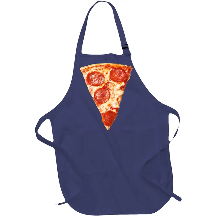 Slice Of Pepperoni Pizza Full-Length Apron With Pocket