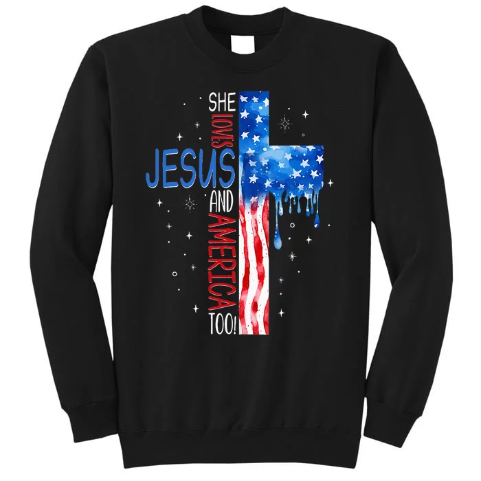 She Loves Jesus And America Too Sweatshirt