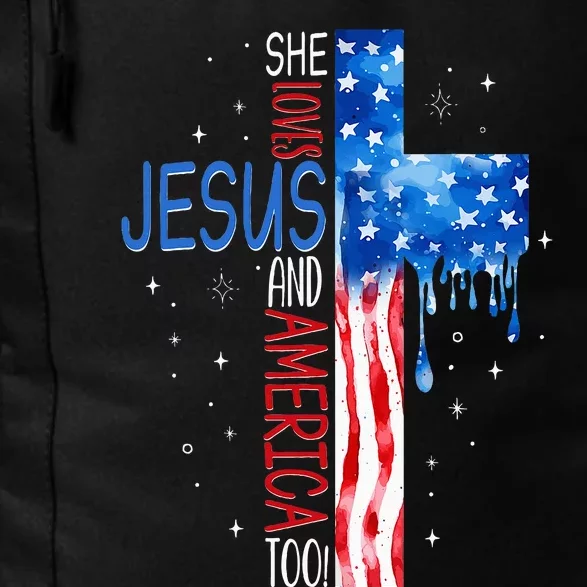 She Loves Jesus And America Too Daily Commute Backpack