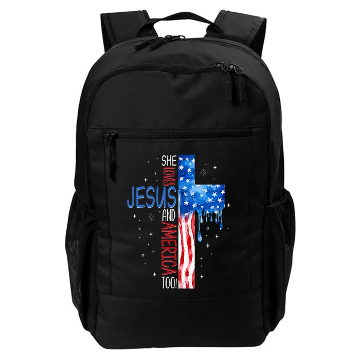 She Loves Jesus And America Too Daily Commute Backpack