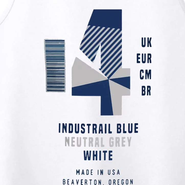 Sneaker Label Jordan 4 Industrial Blue Sneaker Performance Tank