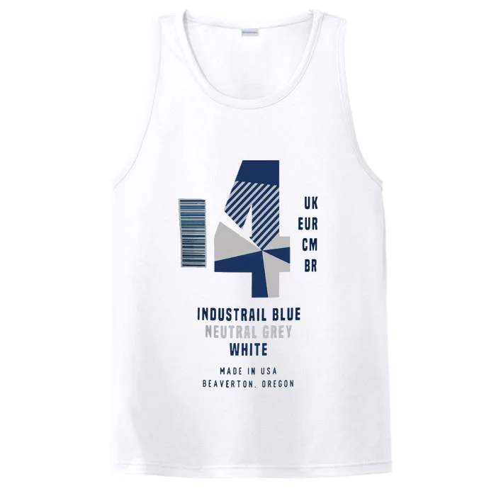 Sneaker Label Jordan 4 Industrial Blue Sneaker Performance Tank