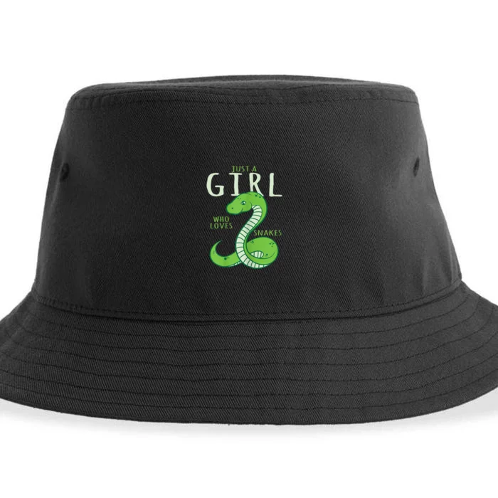 Snake Lover Just A Girl Who Loves Snakes Sustainable Bucket Hat