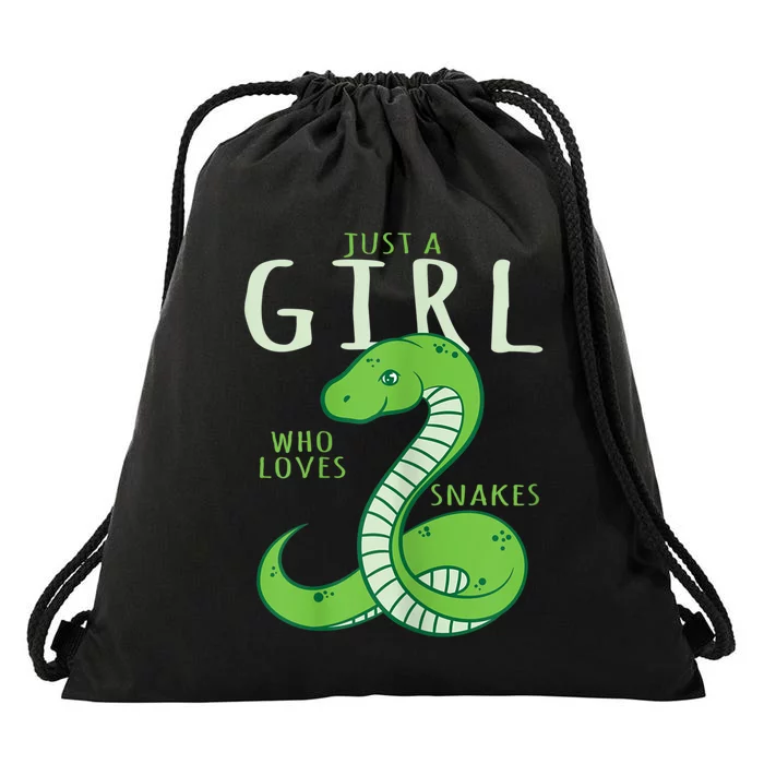 Snake Lover Just A Girl Who Loves Snakes Drawstring Bag