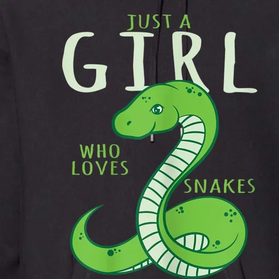 Snake Lover Just A Girl Who Loves Snakes Premium Hoodie