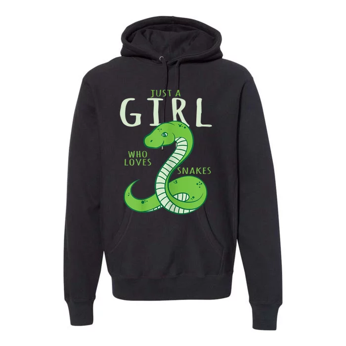 Snake Lover Just A Girl Who Loves Snakes Premium Hoodie