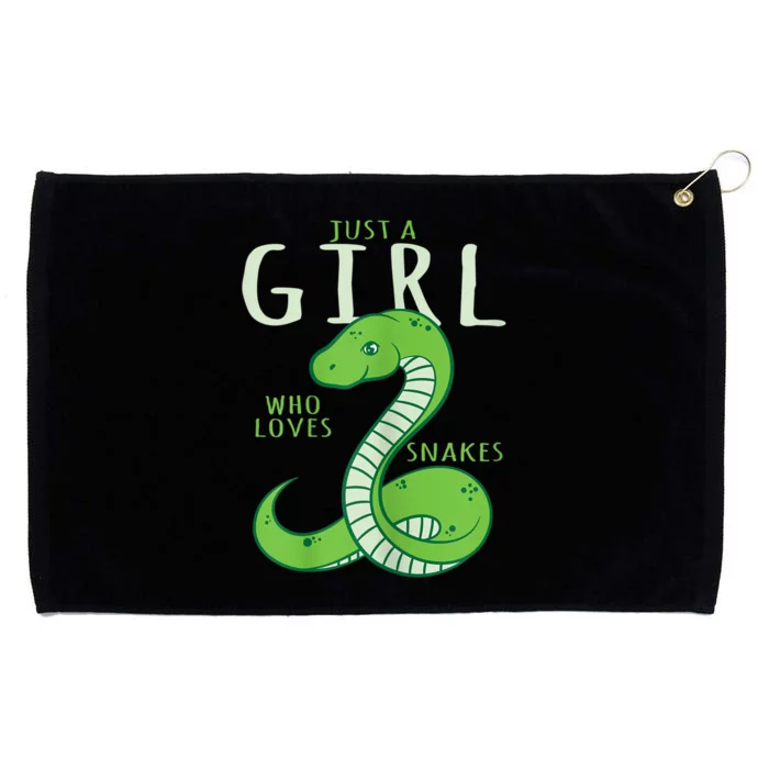 Snake Lover Just A Girl Who Loves Snakes Grommeted Golf Towel