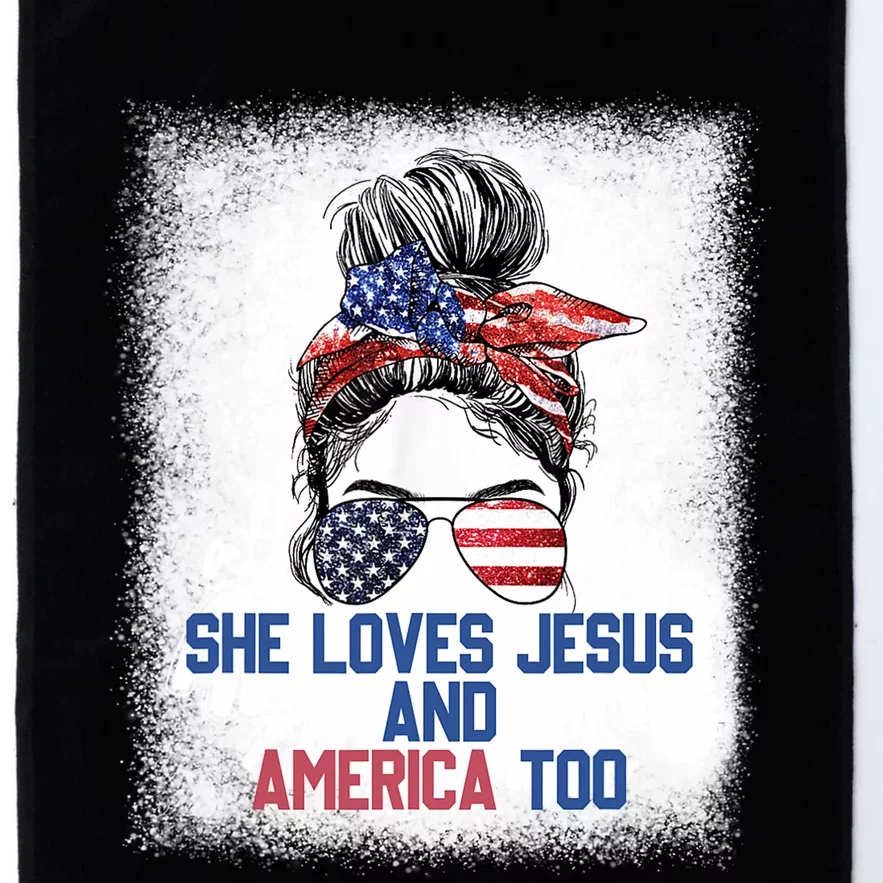 She Loves Jesus And America Too 4th Of July Christian Lover Platinum Collection Golf Towel