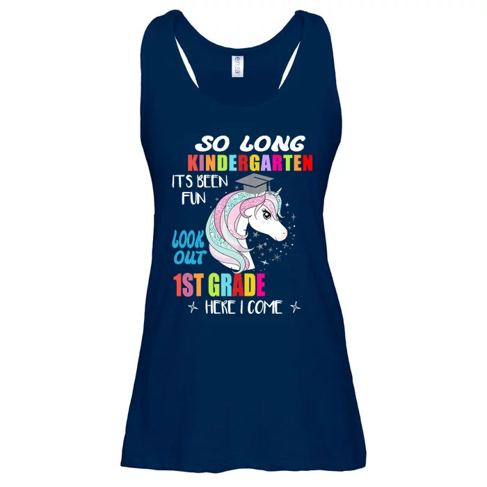 So Long Kindergarten 1st Grade Here I Come Graduation Girl Ladies Essential Flowy Tank