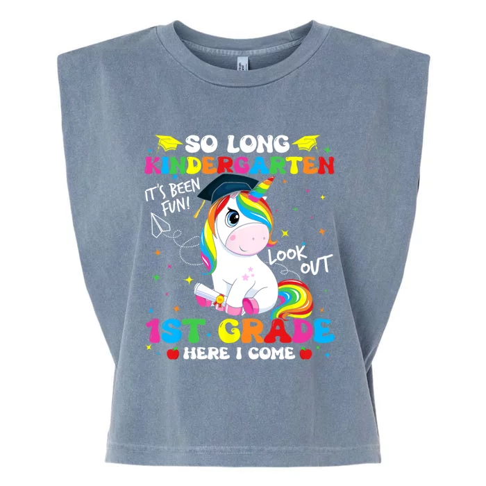 So Long Kindergarten 1st Grade Here I Come Garment-Dyed Women's Muscle Tee