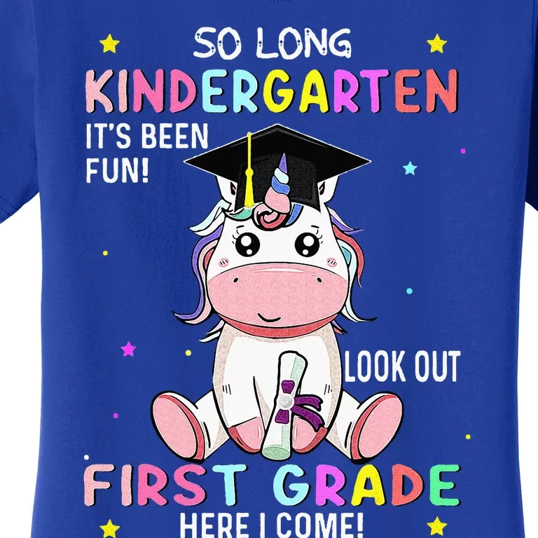 So Long Kindergarten Graduation Class 2024 Unicorn Women's T-Shirt