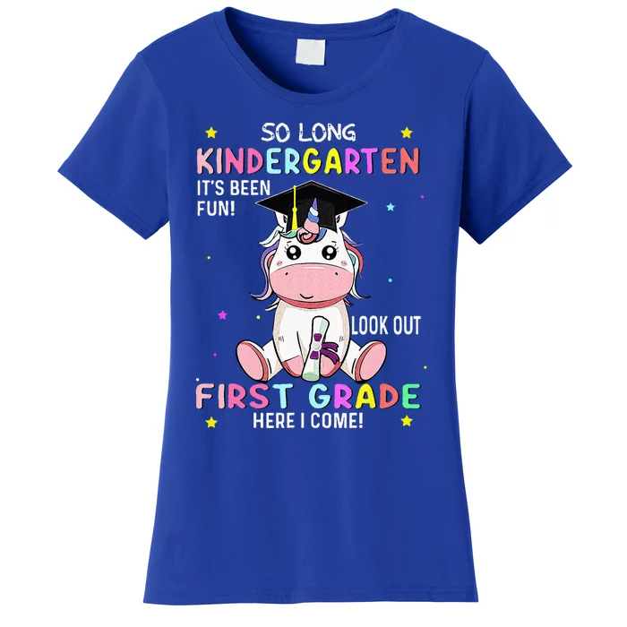 So Long Kindergarten Graduation Class 2024 Unicorn Women's T-Shirt